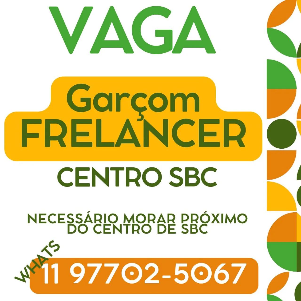 VAGA PARA FREELANCER