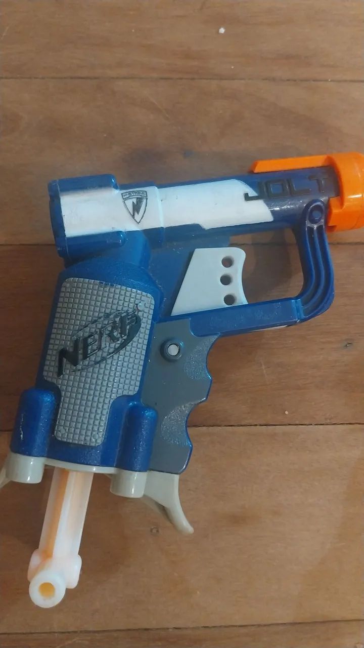 Nerf Jolt azul usado. Ar comprimido