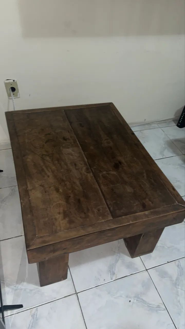 Mesa de Centro Rústica em Madeira - Robusta e Charmosa - Foto 2