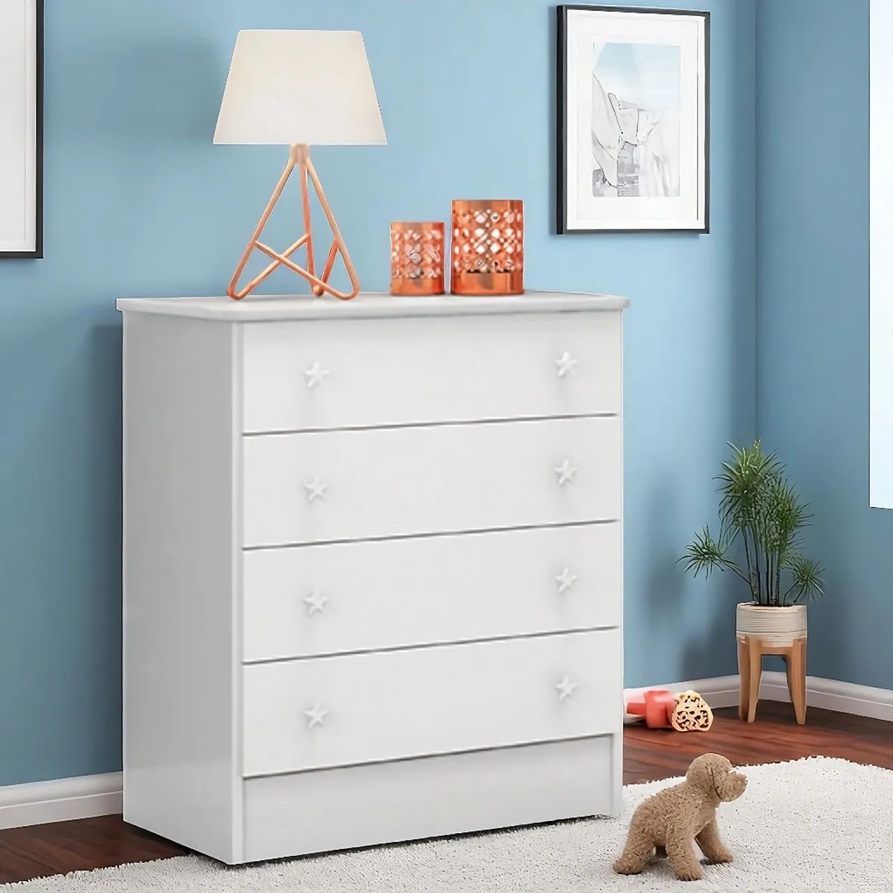 Cômoda Infantil Doce Sonho Com 4 Gavetas