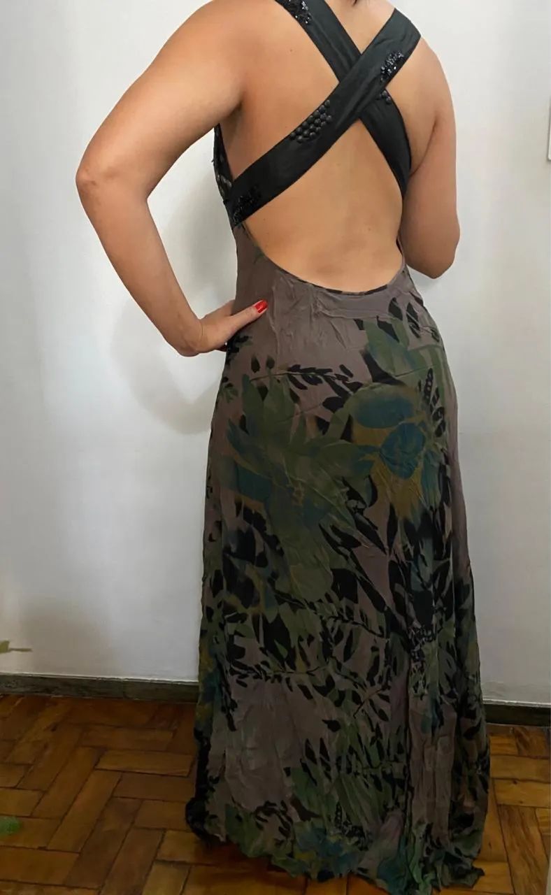 BAIXOU: Vestido Estampado com Bordados no Bojo - Foto 4