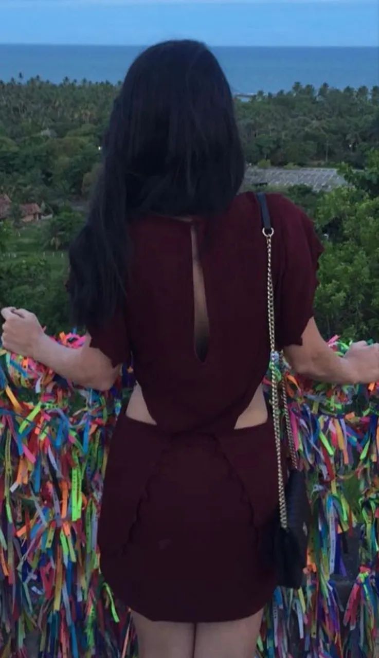 vestido pynablu bordo com fendas 36 - Foto 5