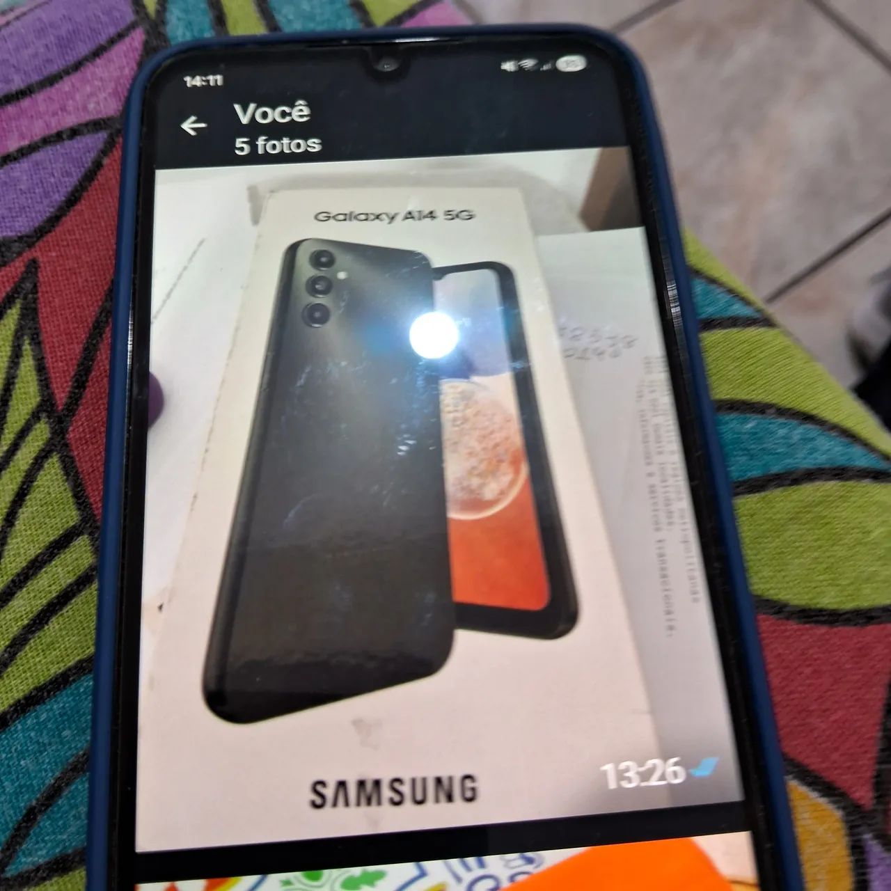 Celular Samsung A 14 5G preto 