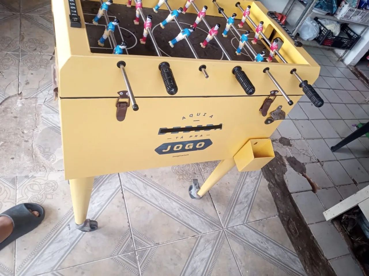 Caixa de Som e mesa de pimbolim com caixa térmica de cerveja - Foto 5