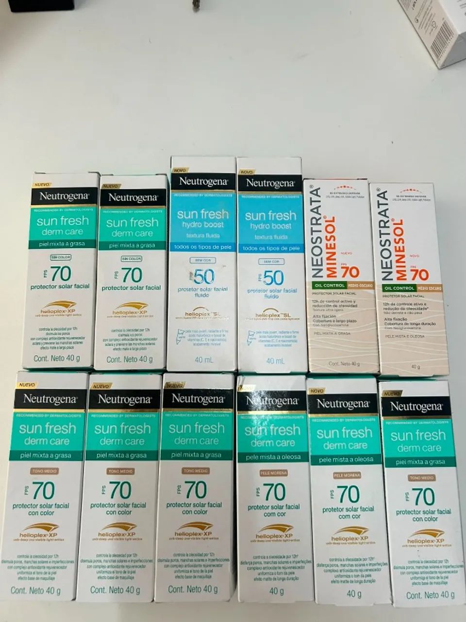 Lote protetores Solar facial Original