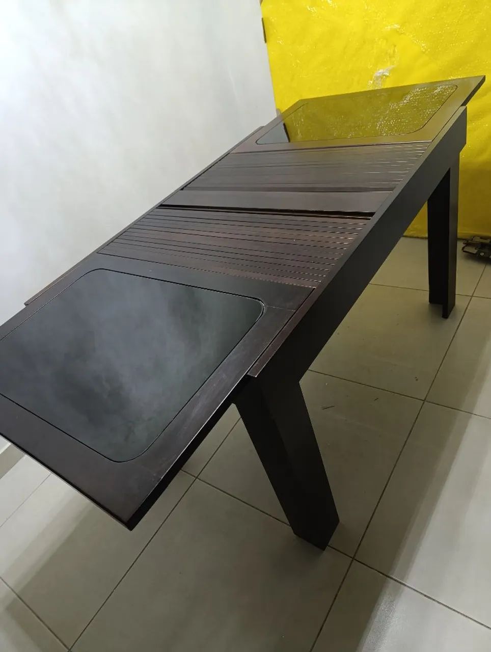 Mesa de Jantar Retrátil Extensível de Madeira Maciça  - Foto 5