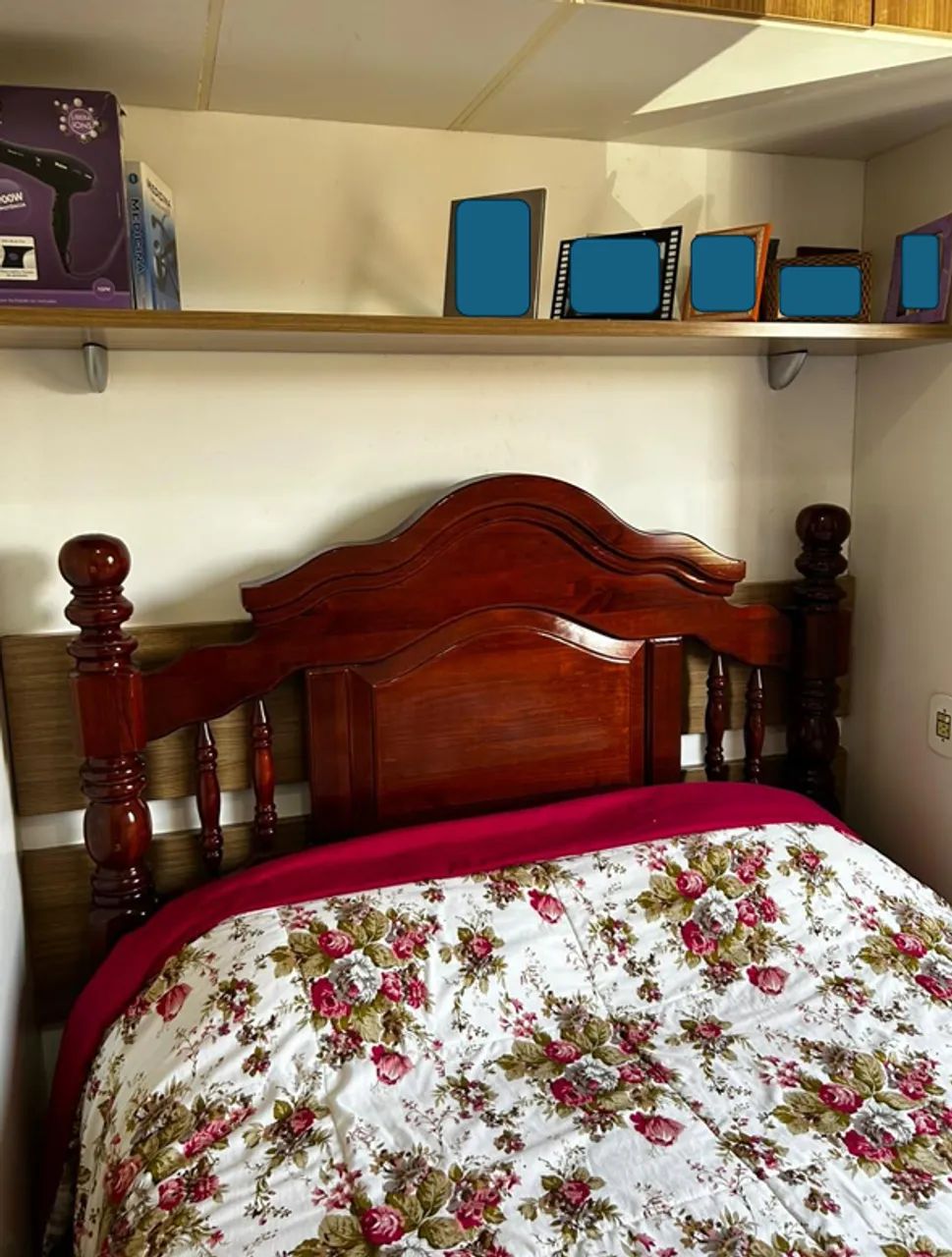 Cama de Casal de Madeira Maciça Com Colchão - Foto 2