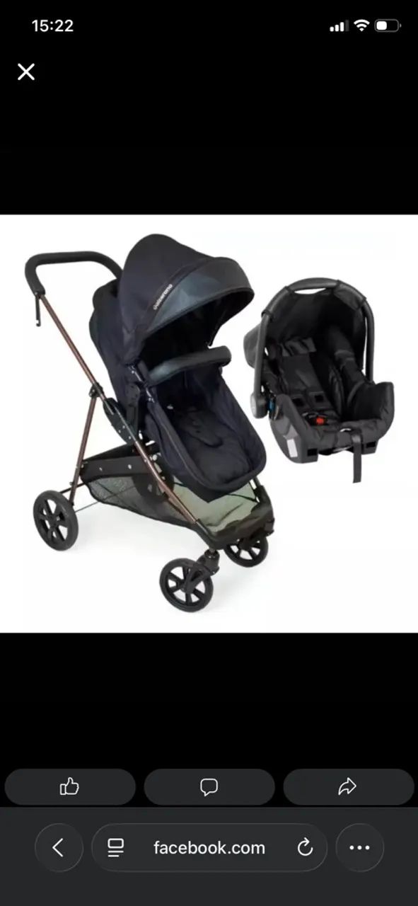 Carrinho de Bebê Galzerano + bebê conforto 