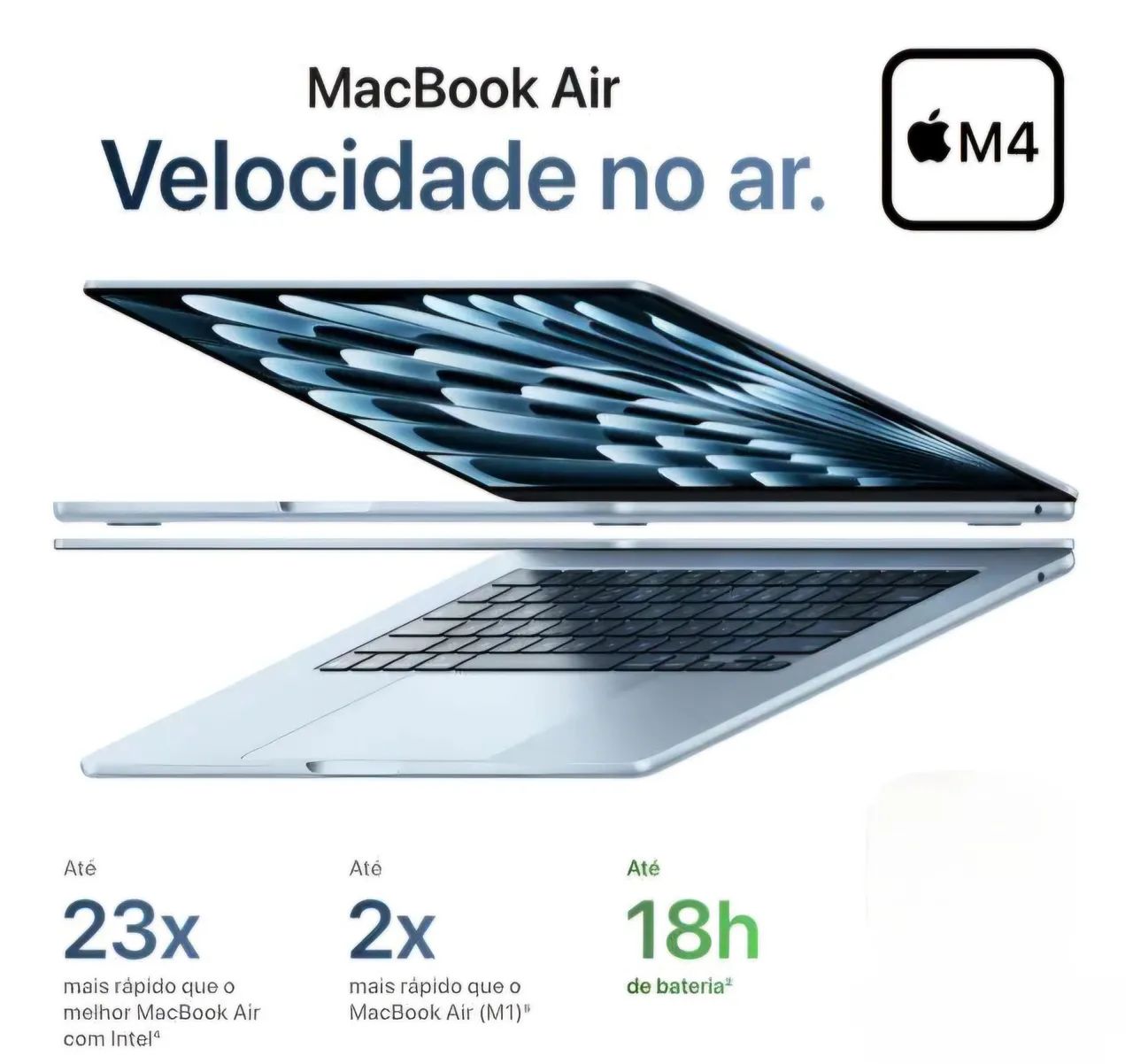 MacBook Air |M4 2025 |16gb 256SSD | 13 Pol + NF | Mid e Sky |Lacrados |Garantia Oficial - Foto 2