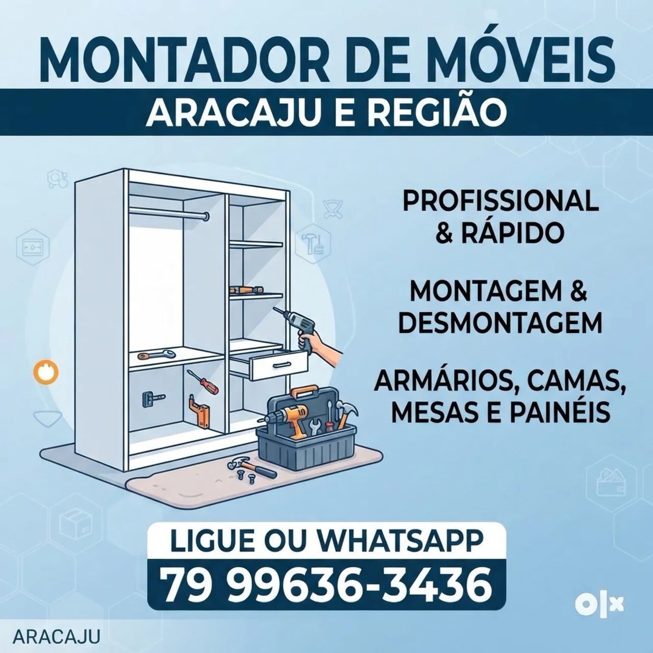 MONTADOR DE MÓVEIS URGENTE 