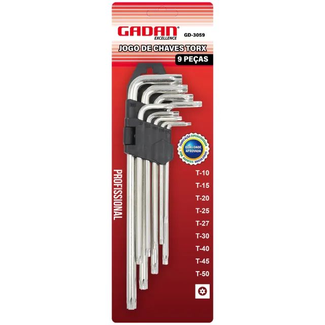 CHAVE TORX C/ 9 PEÇAS - Foto 2