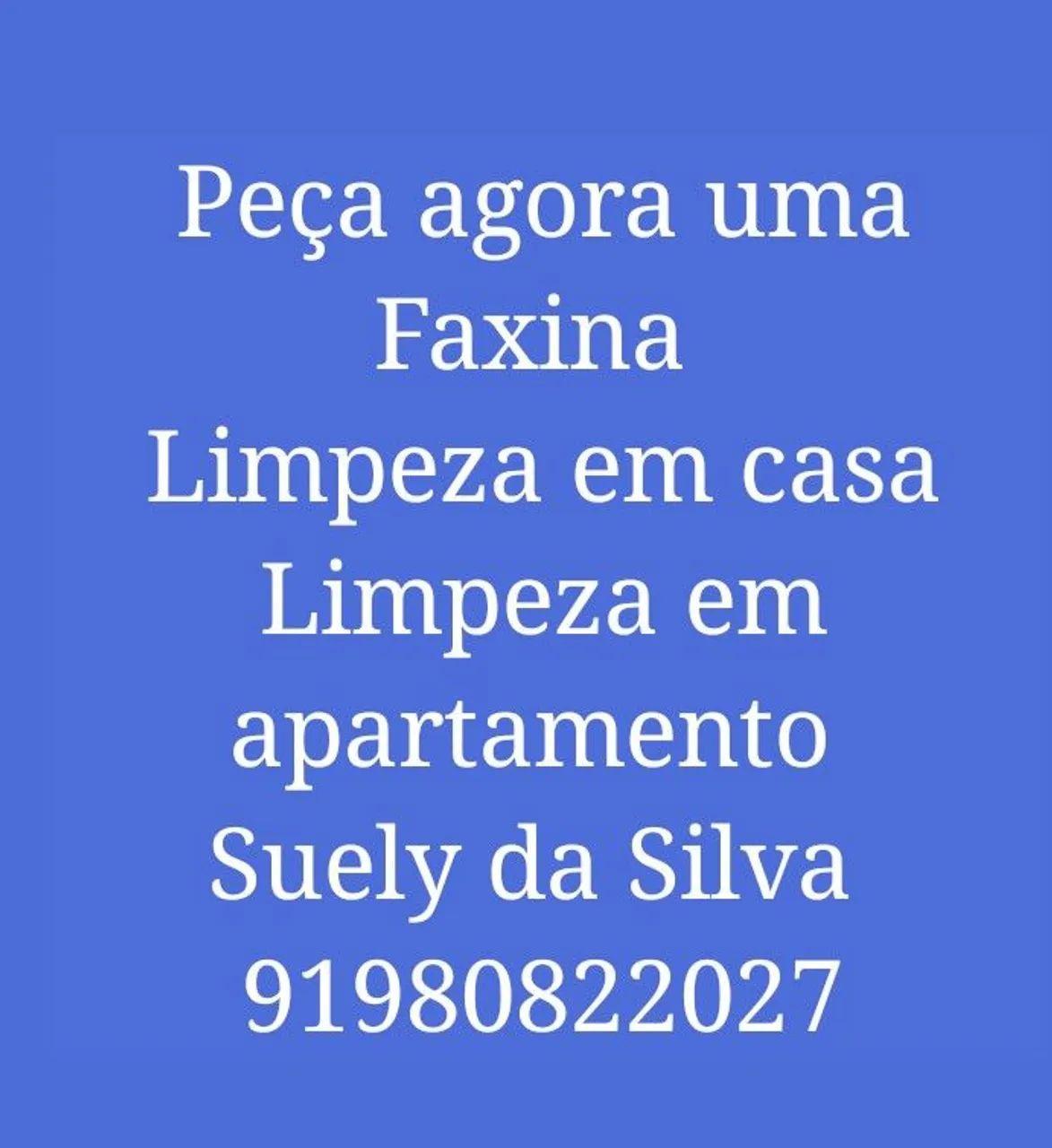 Faço faxina 