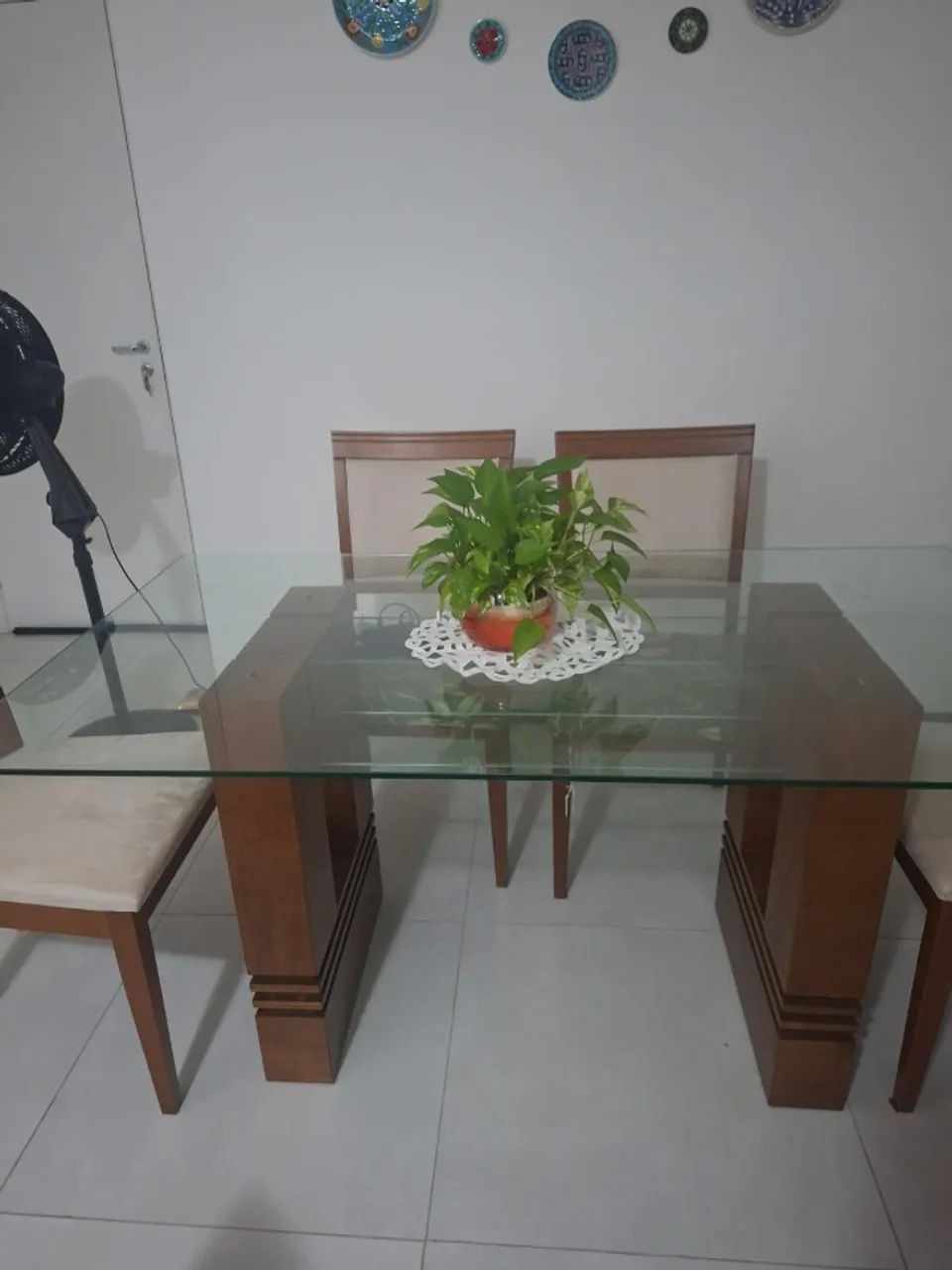 MESA DE JANTAR RETANGULAR COM 6 CADEIRAS -origem Lar Shoping - Foto 4