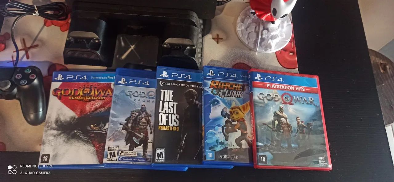 PS4 SLIM 1TB + 5 jogos, 2 controles e cooler - Foto 3