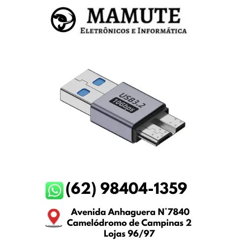 Adaptador USB Macho para Micro-B Macho HD Externo | Usb 3.2 10Gbps - Hrebos