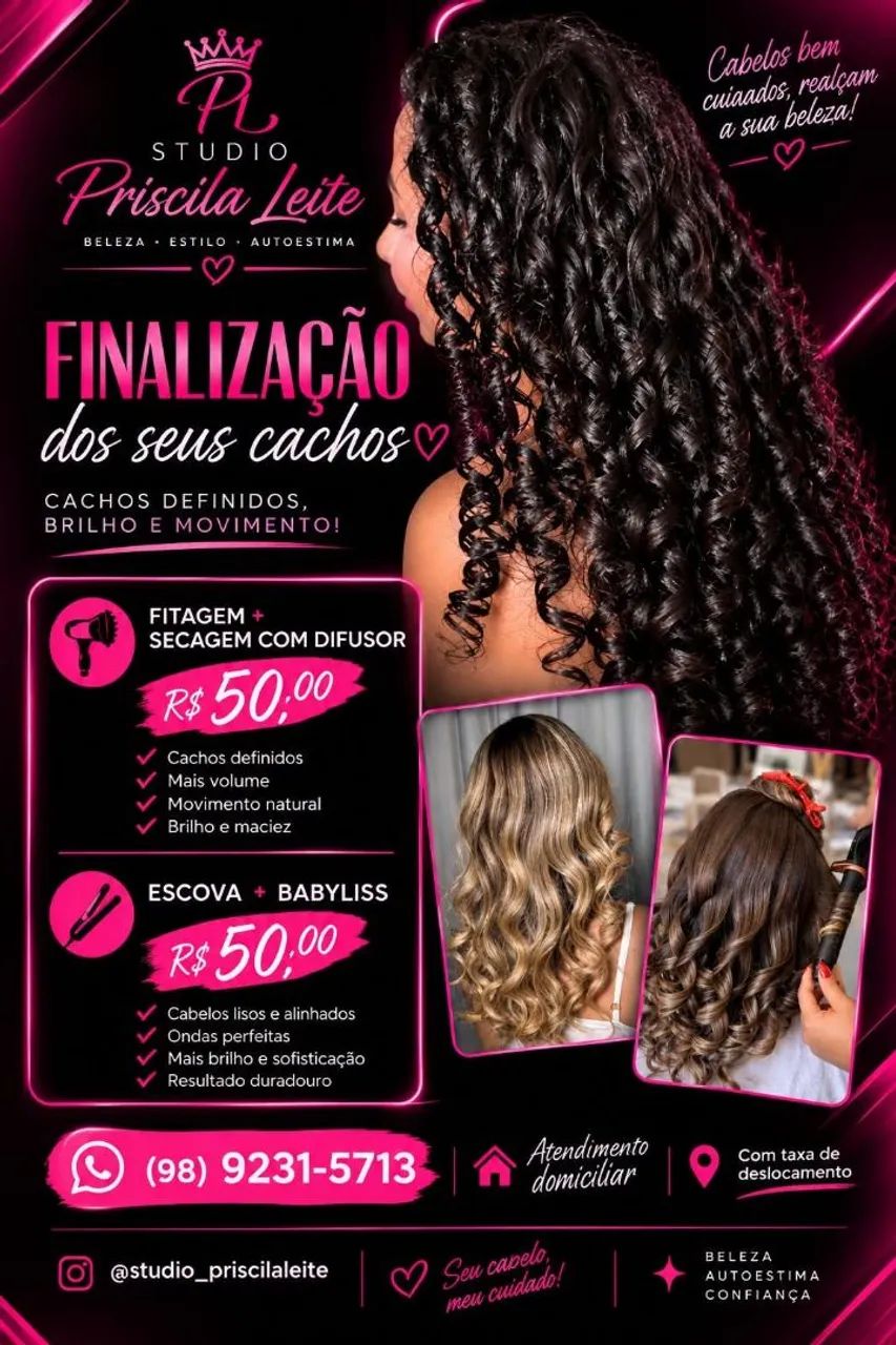 Cabelo, make e sobrancelhas domicílio  - Foto 3