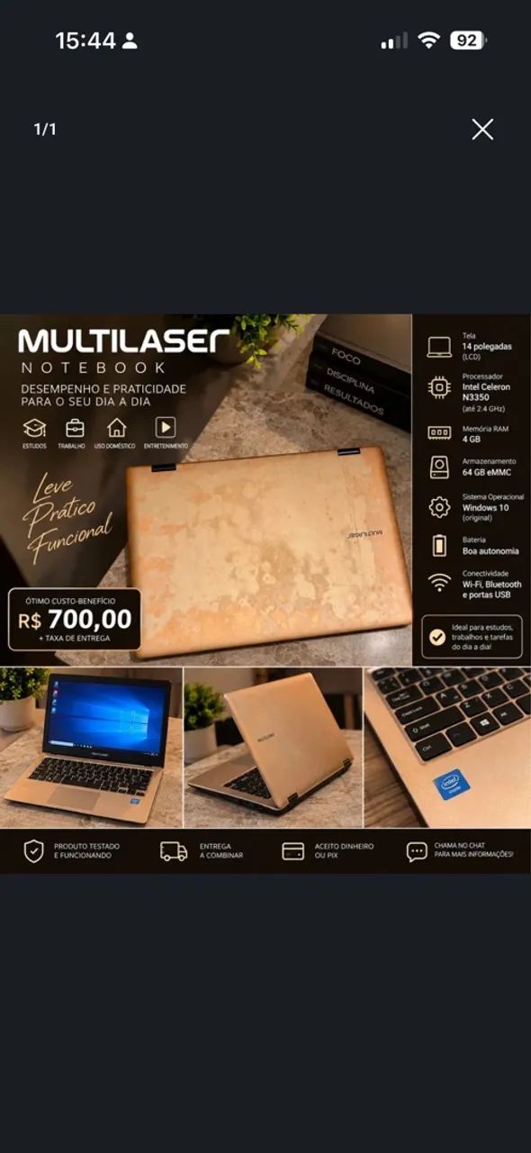 Notebook Multilaser 14? - Leve, Prático e Funcional!