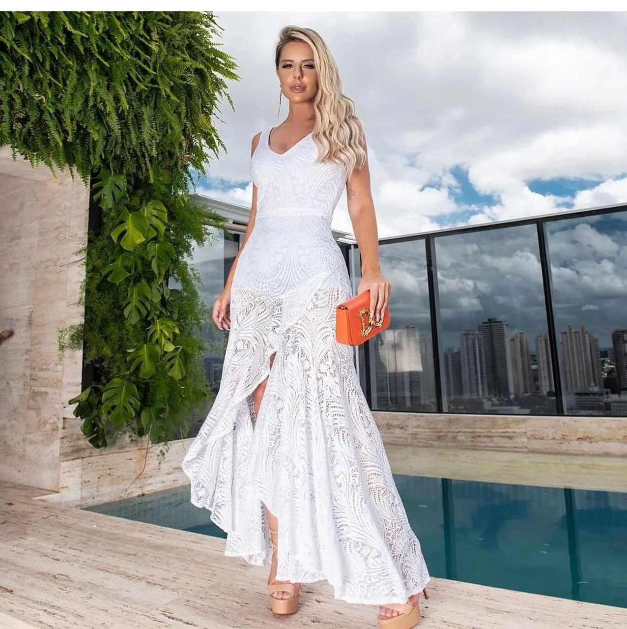 Conjunto feminino em renda. - Foto 4