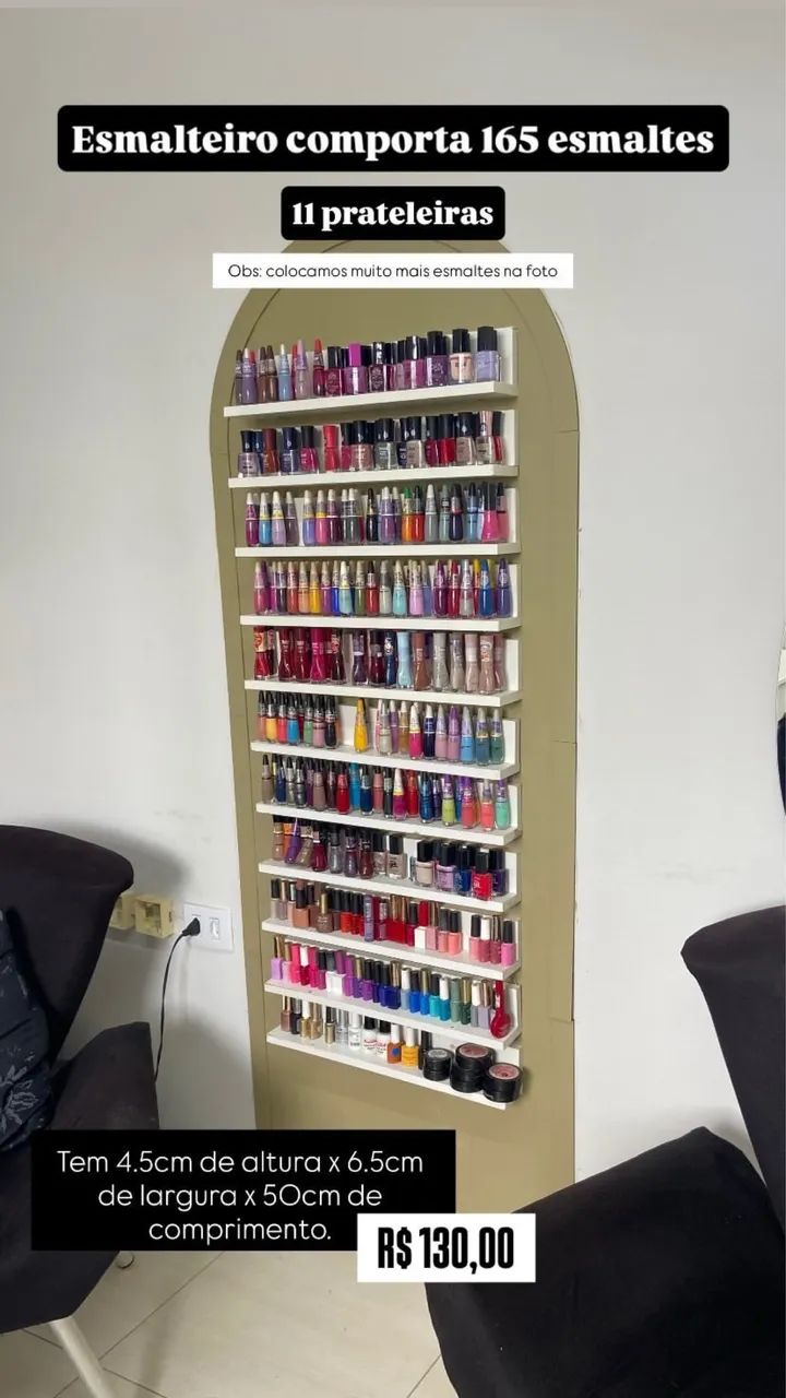 Prateleiras/ esmalteiro 