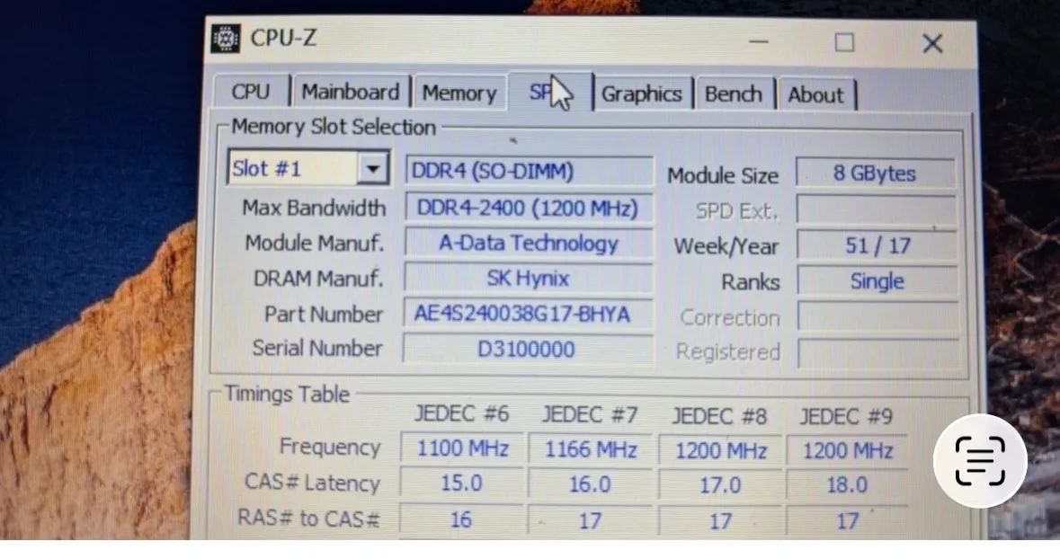Memoria ram 8gb ddr4 2400 Adata ( seminova ) testada p notebook - Foto 2