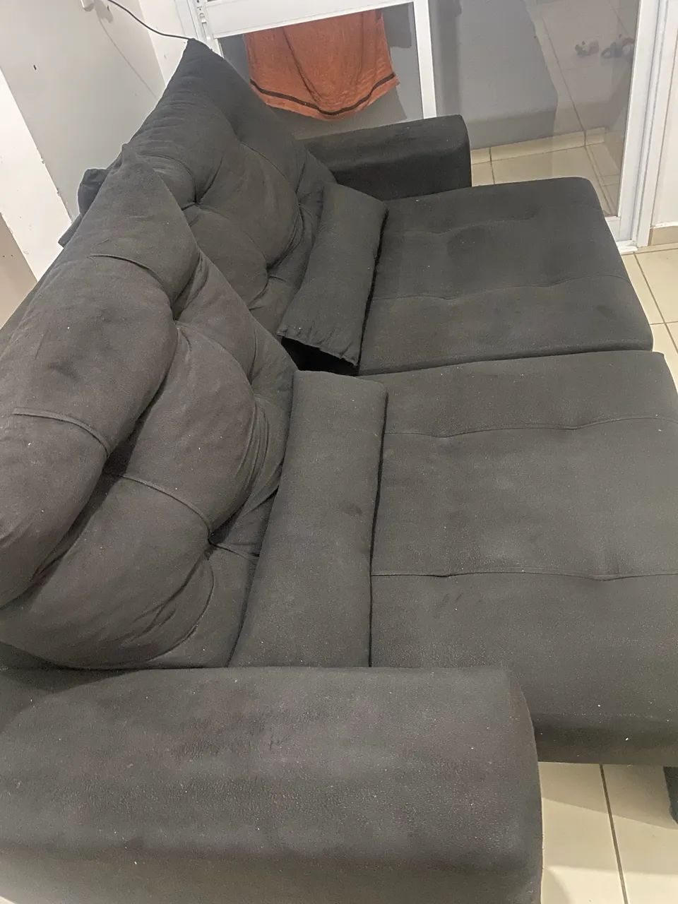 Sofá preto 2 lugares - Foto 3
