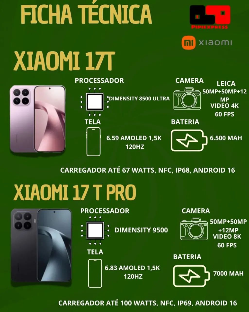 Xiaomi 17T e Xiaomi 17T Pro! Linha Premium.  - Foto 3