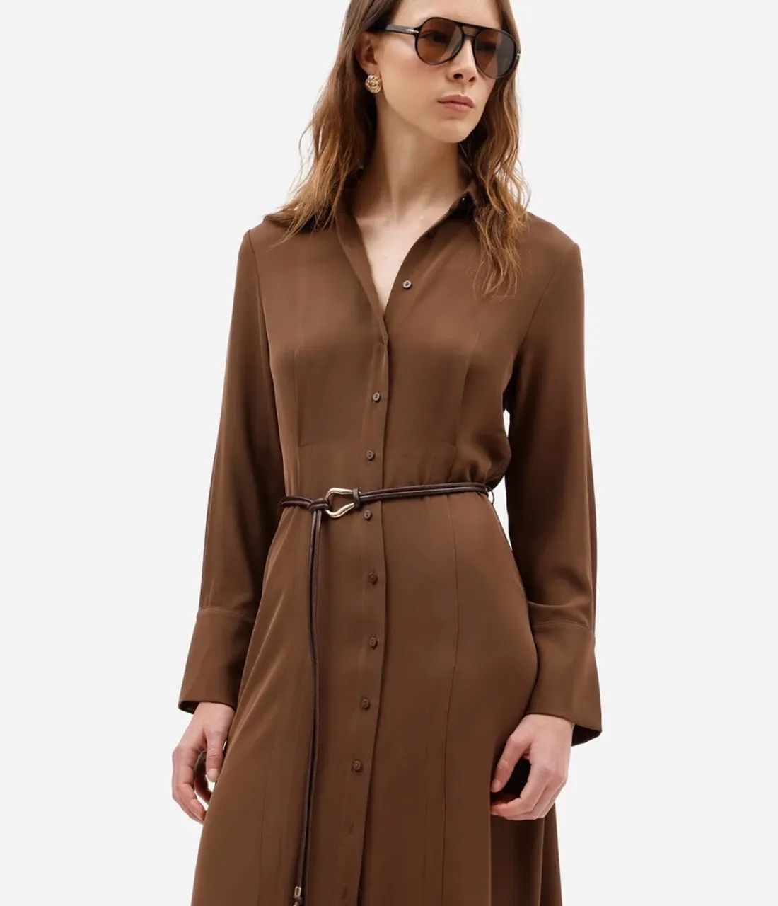 Vestido mide marrom  - Foto 4
