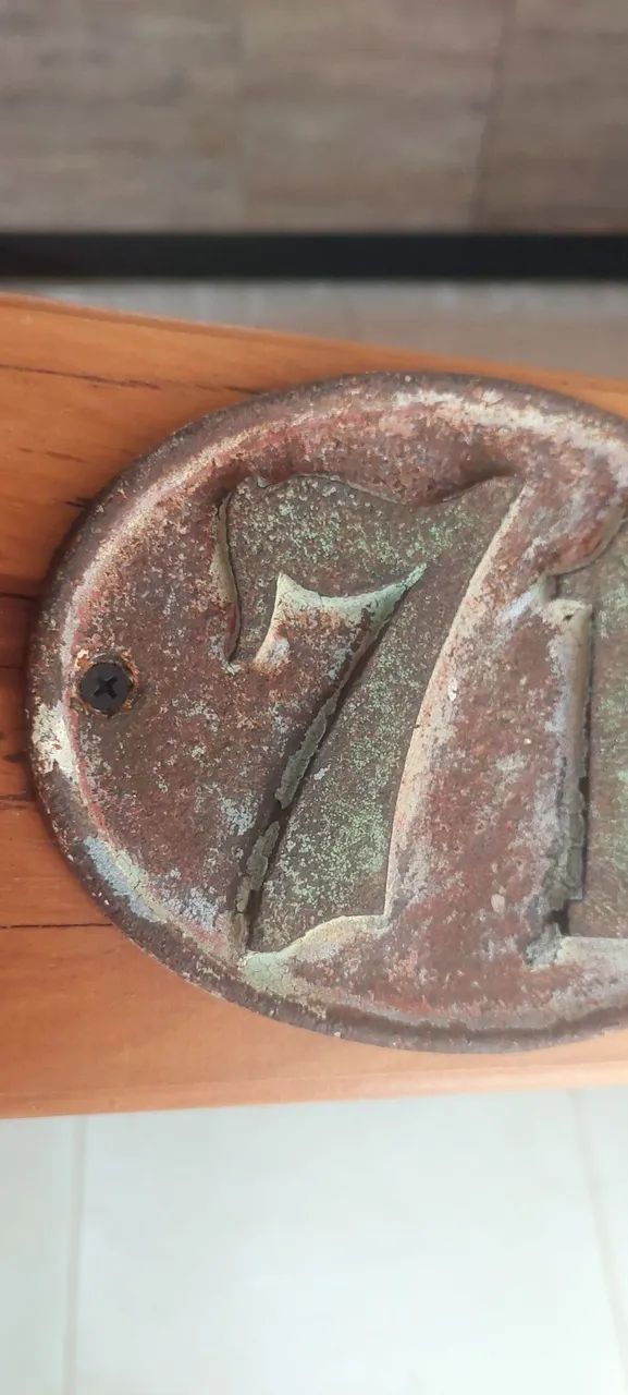 Placa antiga rara de ferro fundido  - Foto 3