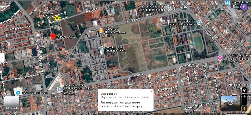 ÁREA URBANA 8.300 m² Chácaras Tubalina Quartel Uberlândia-MG - Foto 3