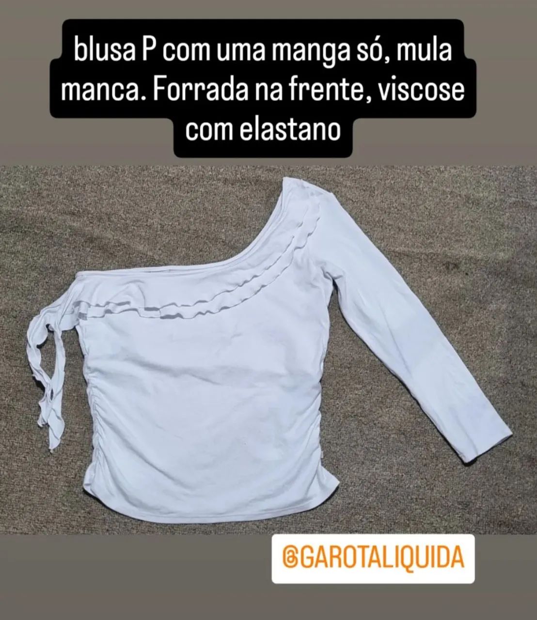 Blusa P uma manga só