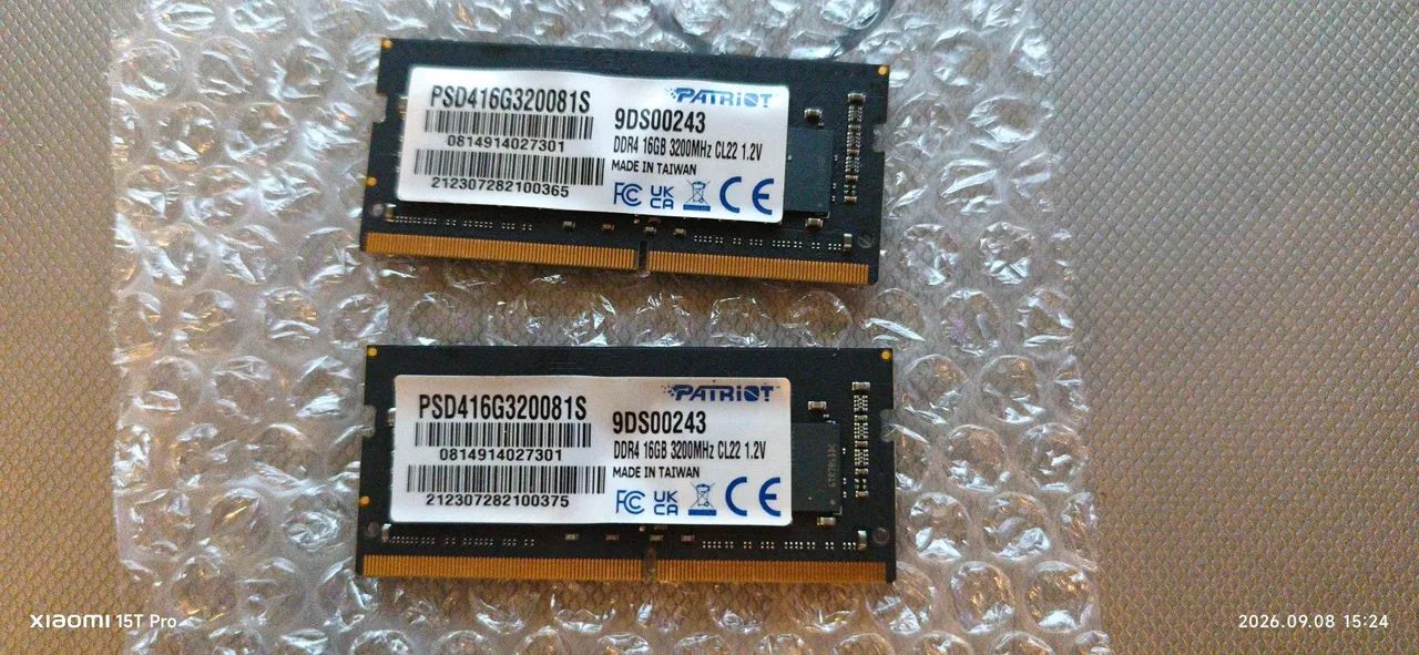 Memória ram ddr4 2x16gb de ram 3200 notebook 