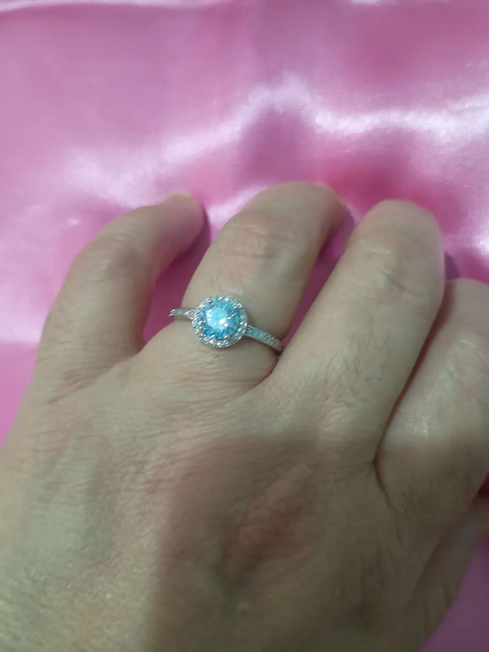 Conjunto Moissanite colorido Azul - Foto 4