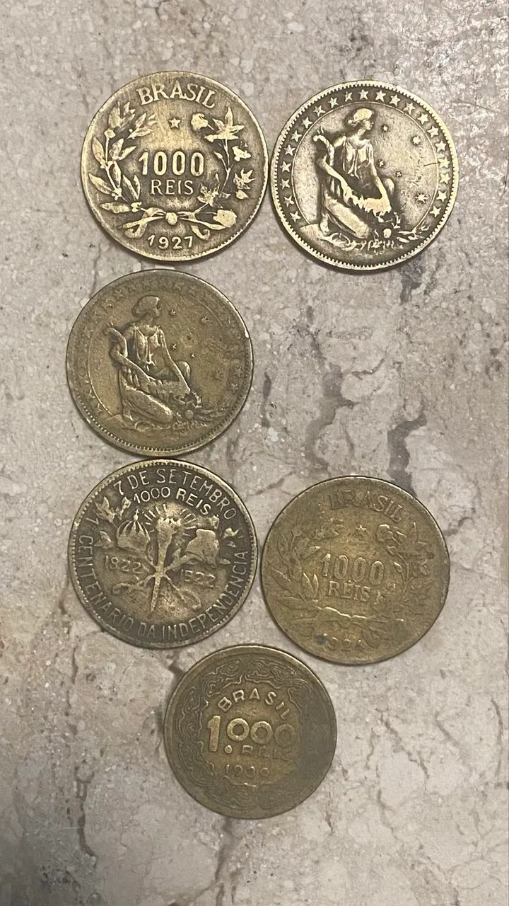 Moedas 1.000 Reis 1922/1939