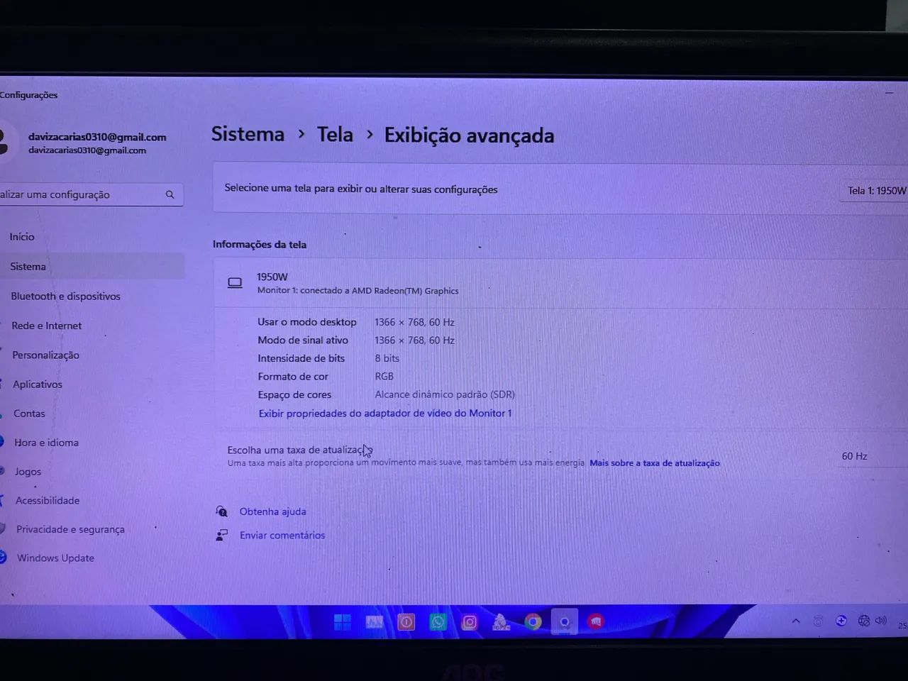 Monitor AOC e950Swn, 60hz, 18,5 polegadas - Foto 3