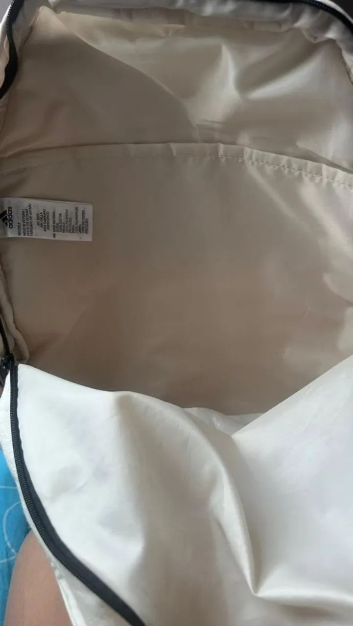 Mochila Adidas  classic V off White  original  - Foto 5