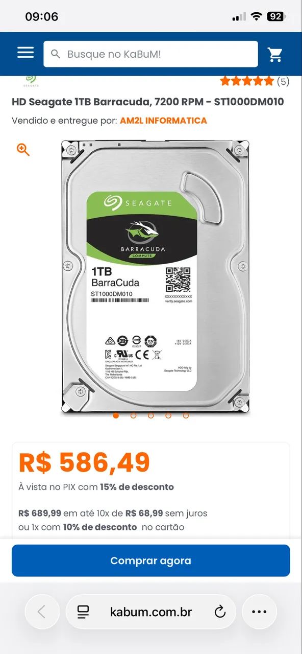 HD 1 TB SEAGATE BARRACUDA - Foto 2