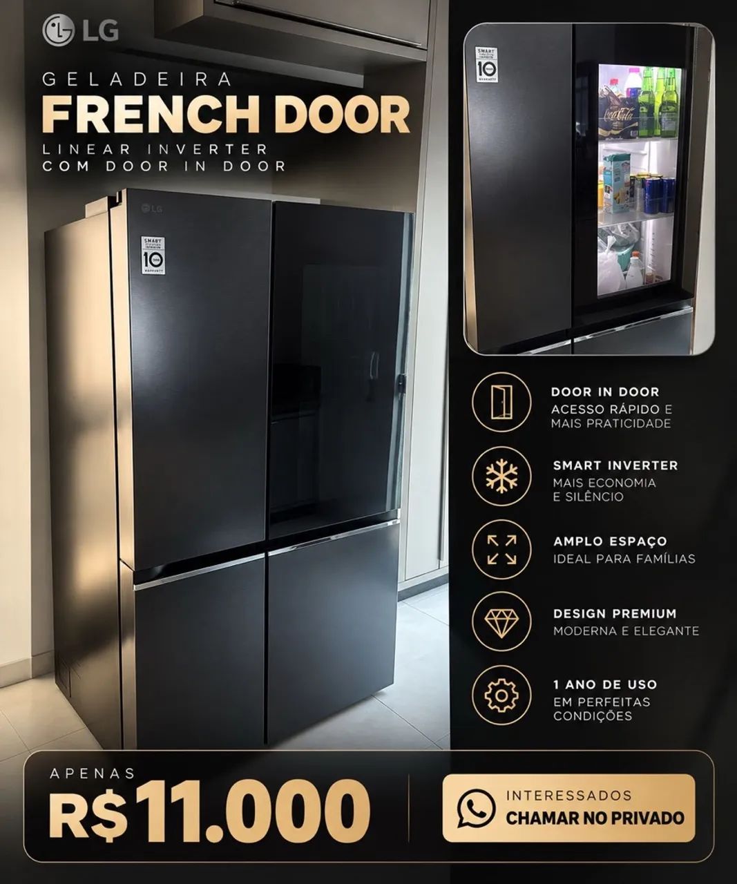 Refrigerador LG Side by Side 690l 