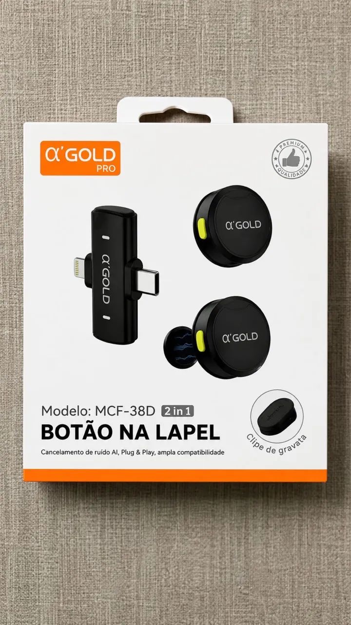 Microfone Lapela GOLD  produto novo e lacrado  - Foto 2