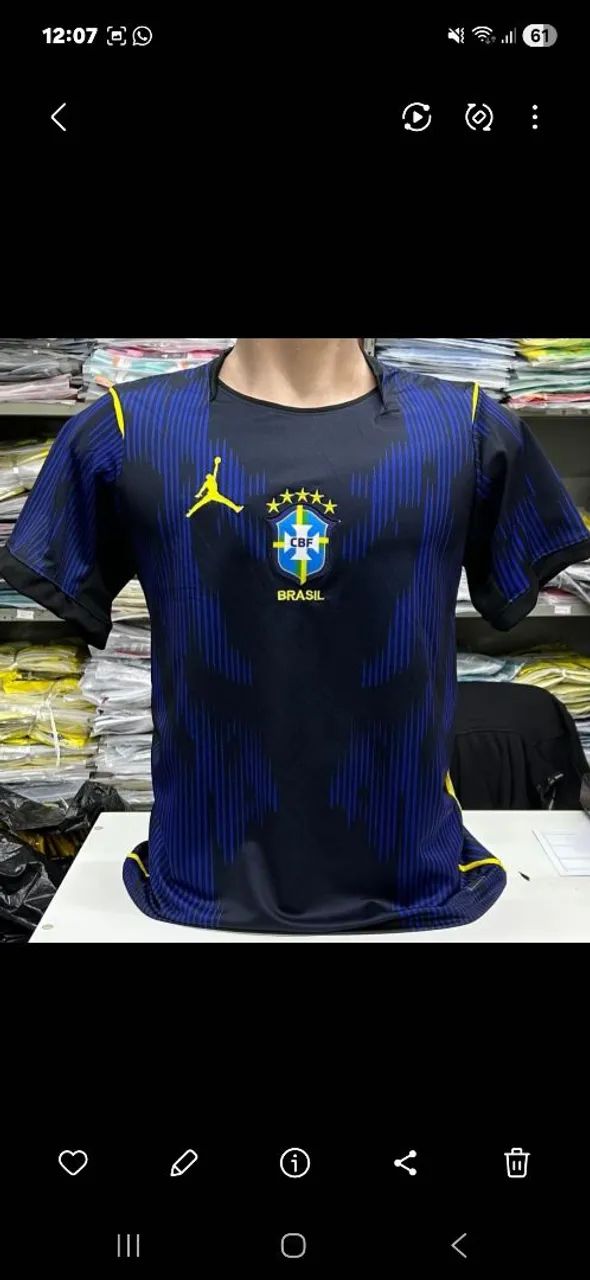 Camisa Brasil Azul Copa 2026