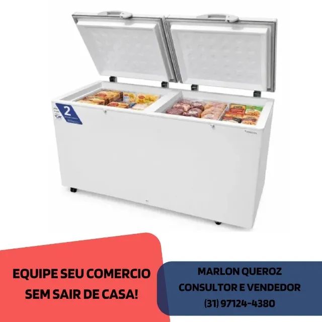 Freezer Horizontal 2 Tampas 503 litros Fricon