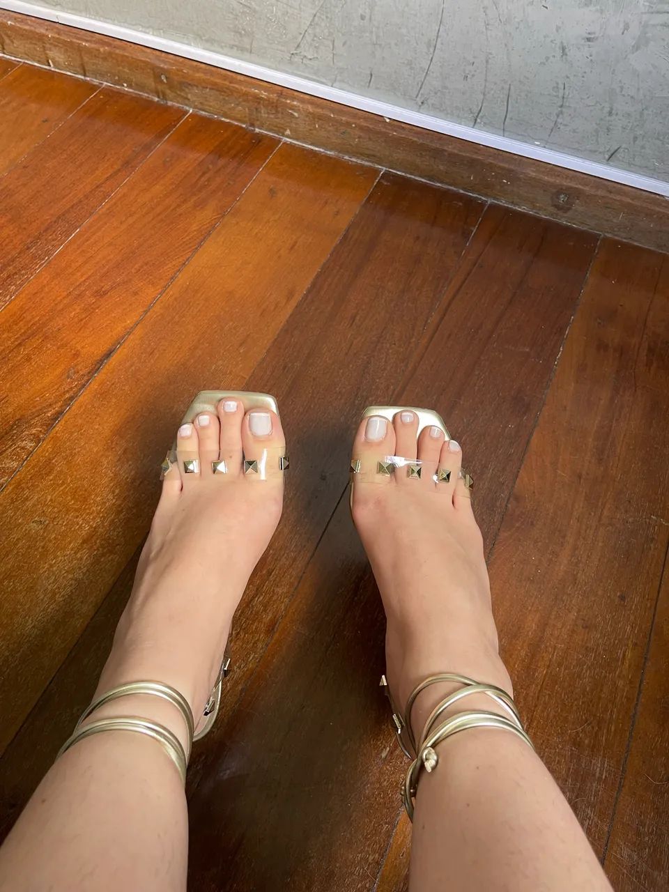 Sandália dourada tamanho 37 - Foto 5