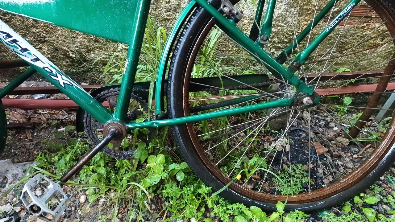 Bicicleta verde de carga pesada - Foto 5