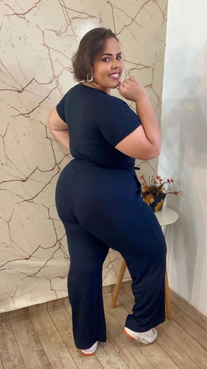 Conjunto Ribana Canelado Plus Size - Foto 4
