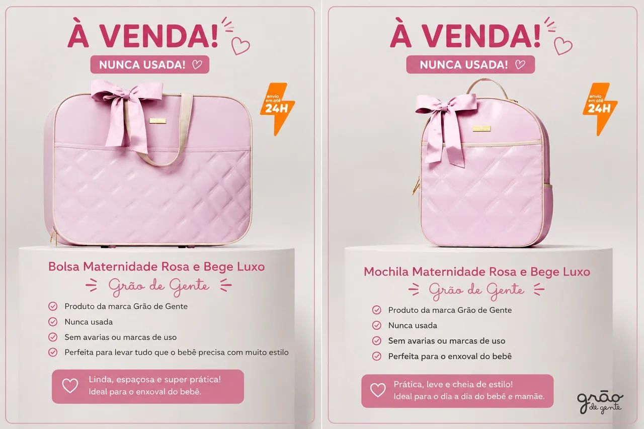 Bolsa de Maternidade + Mochila Grão de Gente