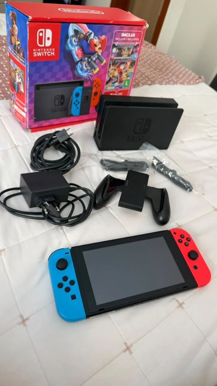 NINTENDO SWITCH V2 32G POUCO USADO - Foto 2