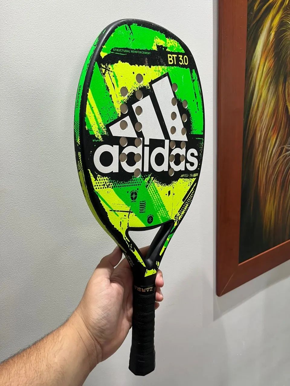 Raquete De Beach Tennis Adidas Bt 3.0 Preta Verde E Limão