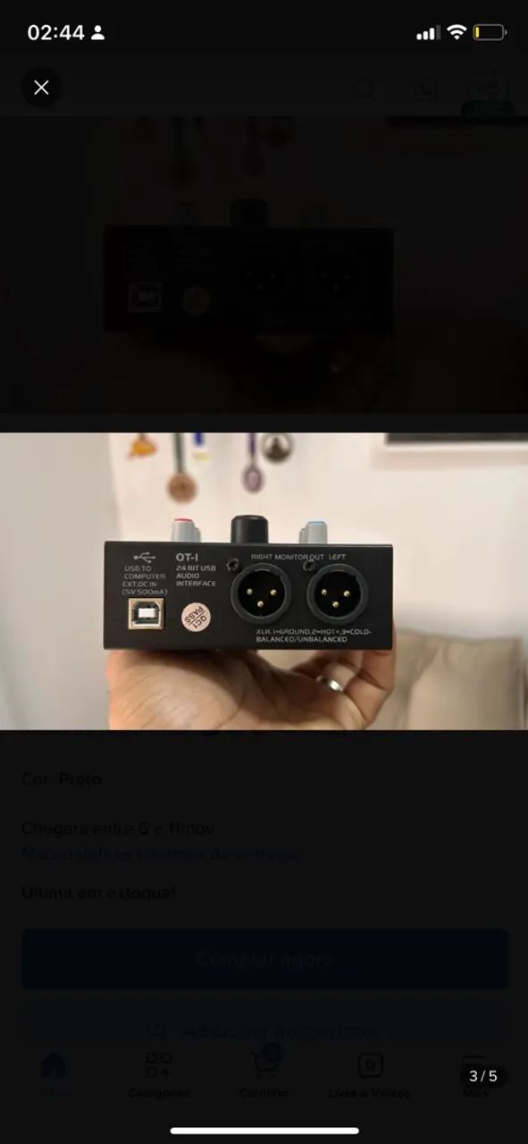 Interface De Áudio Arcano Ot-1 Usb Pre-amp (Usado) - Foto 3