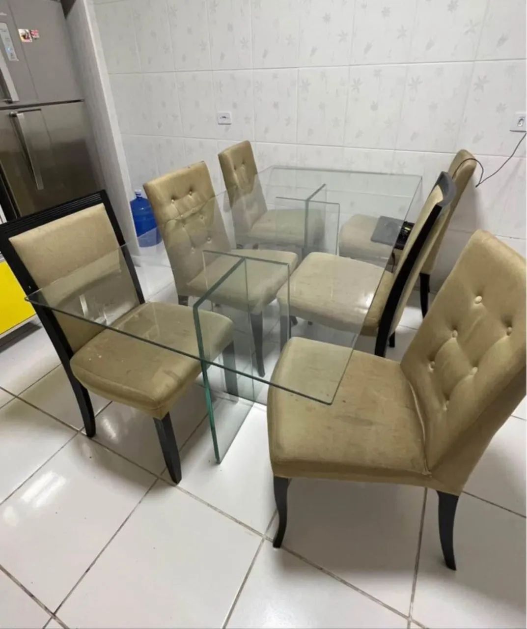 Mesa de vidro 6/8 lugares