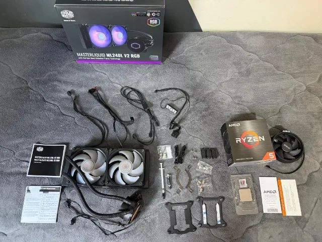 KIT Water Cooler Masterliquid ML240 V2 RGB e Processador Ryzen 5 5500 - Foto 2