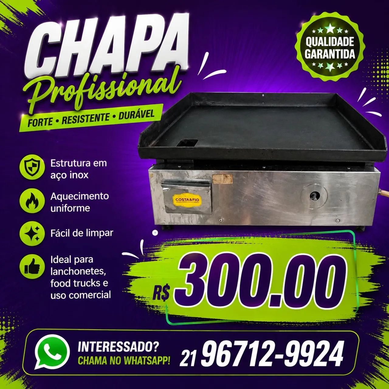 Chapa De Hambúrguer 
